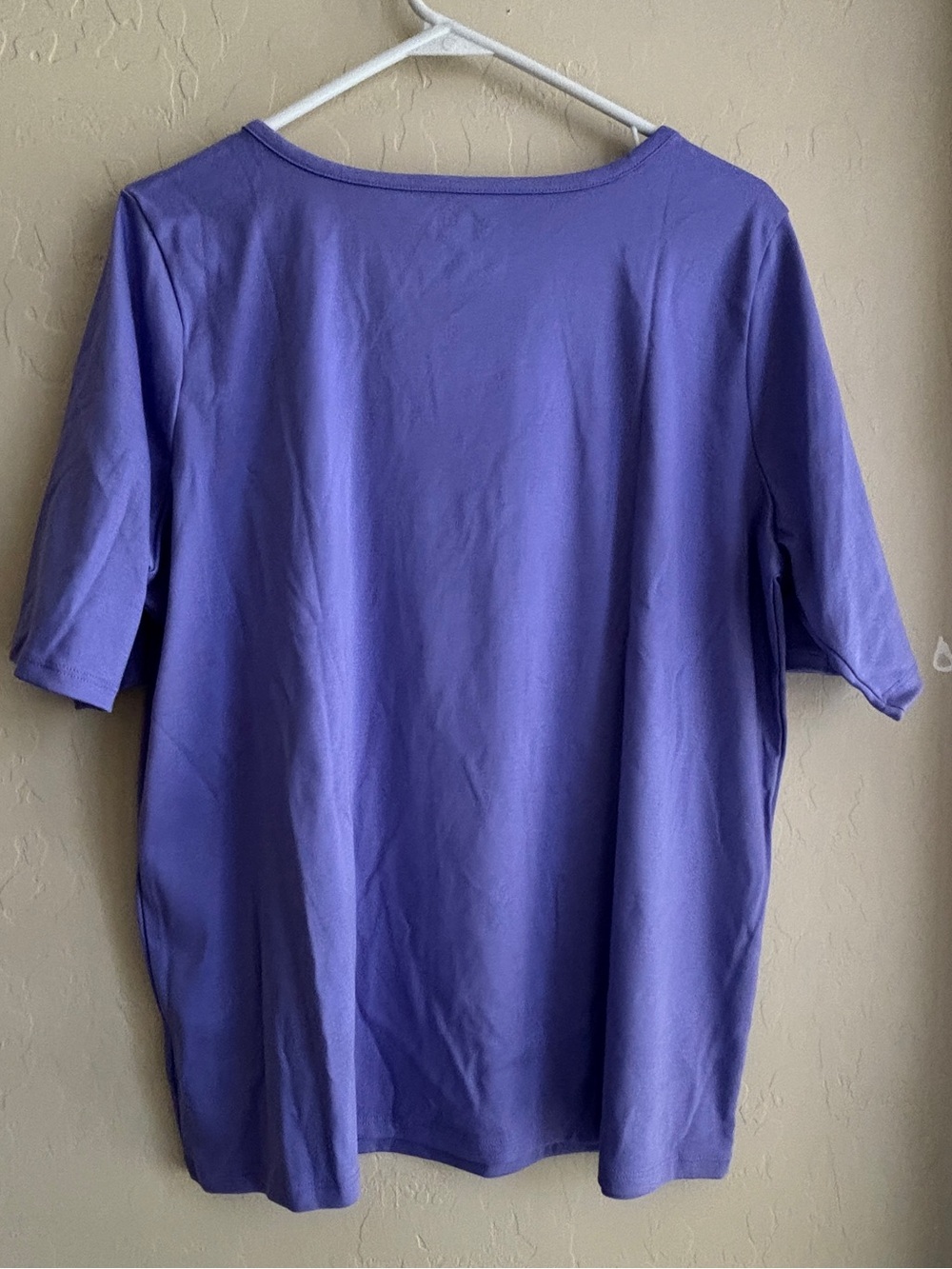 LL Bean Purple 100% Cotton Square Neck Top Women’s 1X New with Tags - Picture 2 of 13